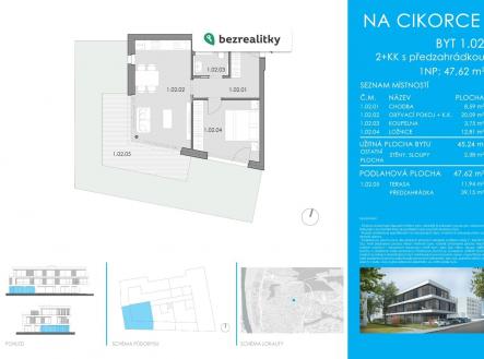 Prodej bytu, 2+kk, 47 m²