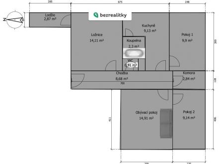 Prodej bytu, 4+1, 75 m²