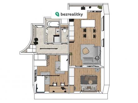 Prodej bytu, 3+kk, 77 m²
