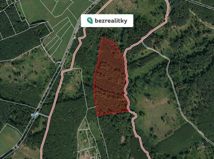 Prodej pozemku, les, 32 570 m²