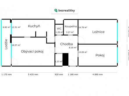 Prodej bytu, 3+1, 74 m²