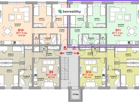 Prodej bytu, 3+kk, 81 m²