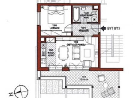 Prodej bytu, 2+kk, 46 m²