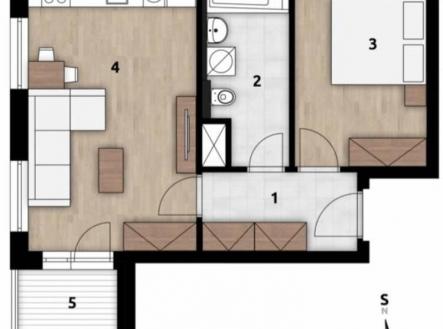 Prodej bytu, 2+kk, 45 m²