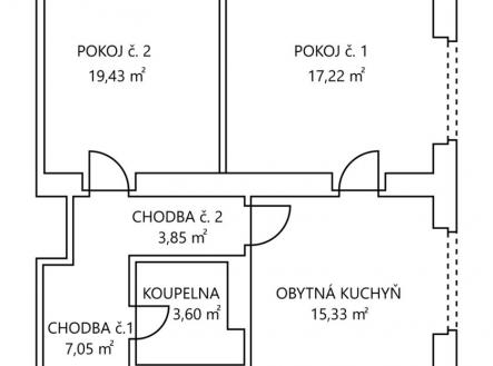 Prodej bytu, 3+kk, 81 m²