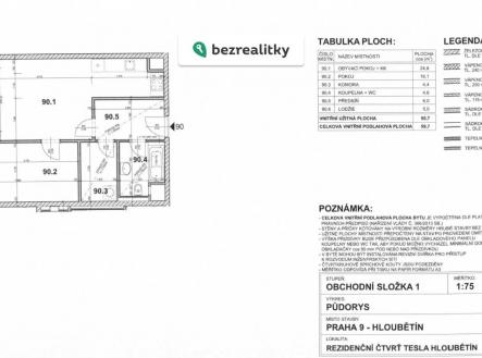 Prodej bytu, 2+kk, 59 m²
