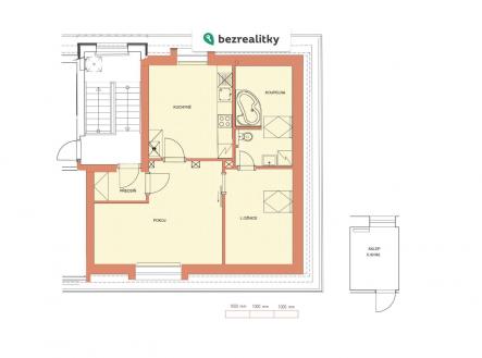 Prodej bytu, 2+1, 57 m²