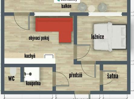 Prodej bytu, 2+kk, 35 m²