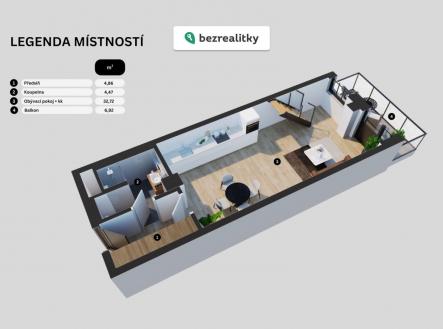 Prodej bytu, 3+kk, 80 m²