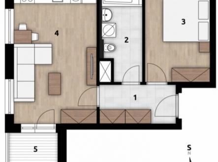 Prodej bytu, 2+kk, 45 m²