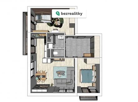 Prodej bytu, 3+kk, 72 m²