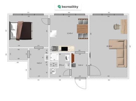 Prodej bytu, 2+1, 59 m²