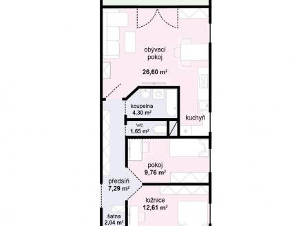 Prodej bytu, 3+kk, 66 m²