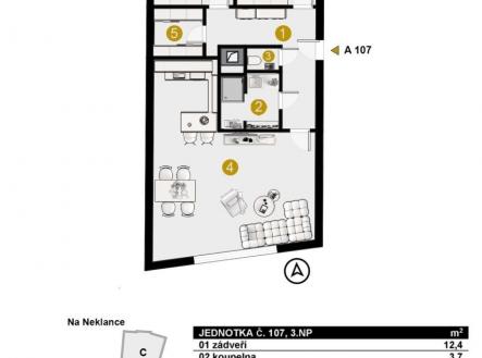 Prodej bytu, 3+kk, 95 m²