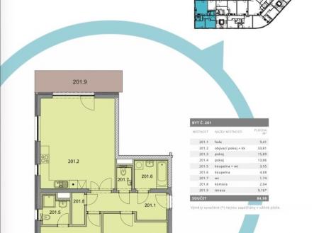 Prodej bytu, 3+kk, 85 m²