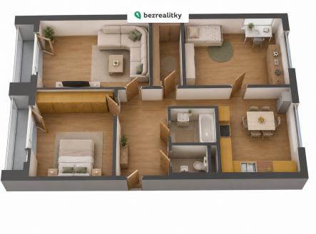 Prodej bytu, 3+1, 76 m²