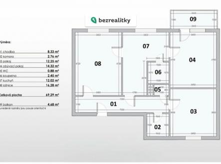 Prodej bytu, 3+1, 73 m²