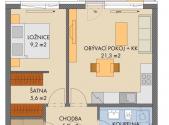 Prodej bytu, 2+kk, 52 m²