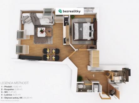 Prodej bytu, 2+kk, 51 m²