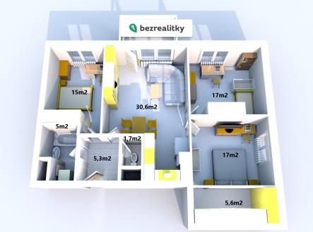 Prodej bytu, 4+kk, 105 m²