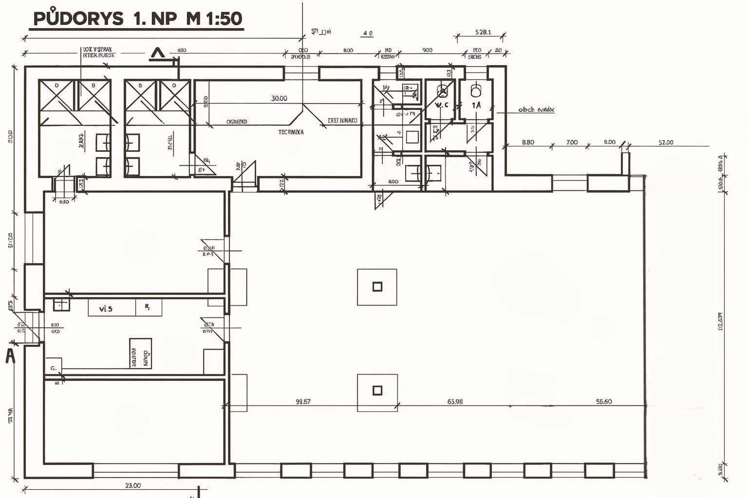 Nebytové prostory k pronájmu dispozice 199 m² s možností až 6 parkovacích míst na ul. Dukelská třída