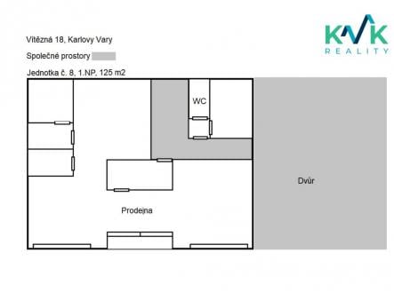 Pronájem - obchodní prostor, 125 m²