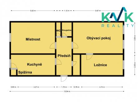 Prodej bytu, 3+1, 83 m²