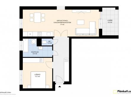 Pronájem bytu, 2+kk, 72 m²