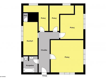 Pronájem bytu, 3+1, 76 m²
