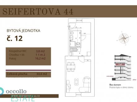 Prodej bytu, 1+kk, 33 m²