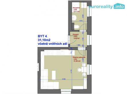 Prodej bytu, 1+kk, 31 m²
