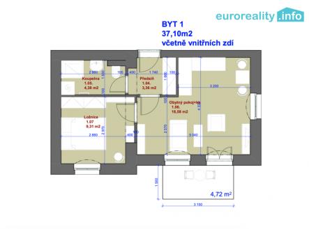 Prodej bytu, 2+kk, 57 m² obrázek