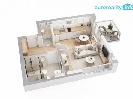 Pronájem bytu, 1+kk, 33 m²