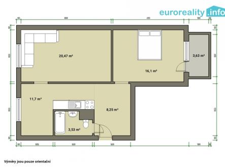 Prodej bytu, 2+1, 55 m²