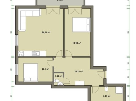 Prodej bytu, 3+kk, 84 m²