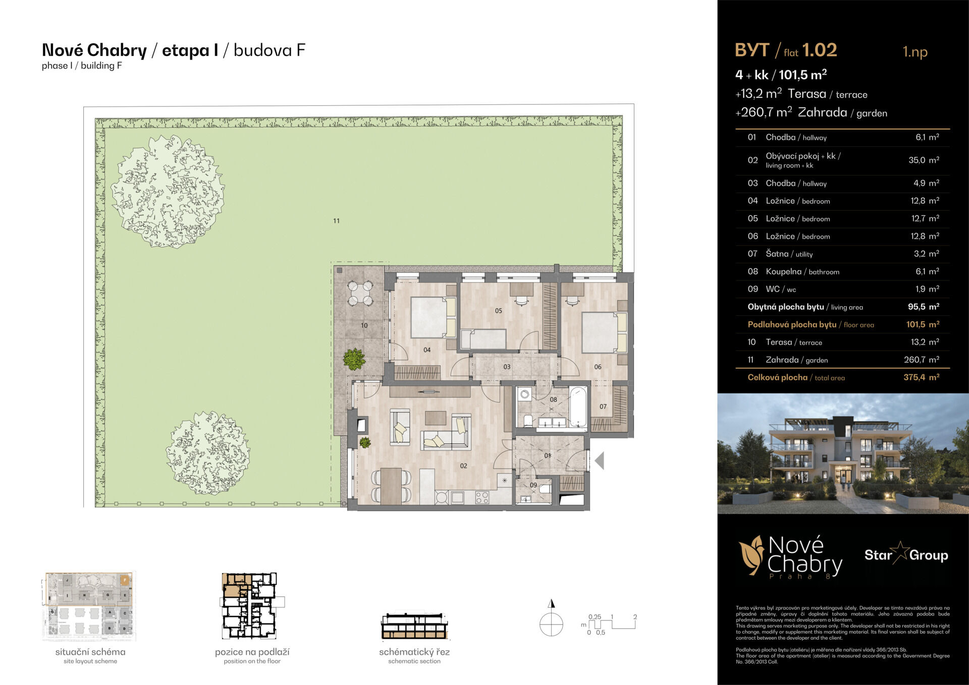 Prodej bytu 4+kk 102 m²