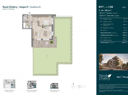 Prodej bytu, 2+kk, 56 m²