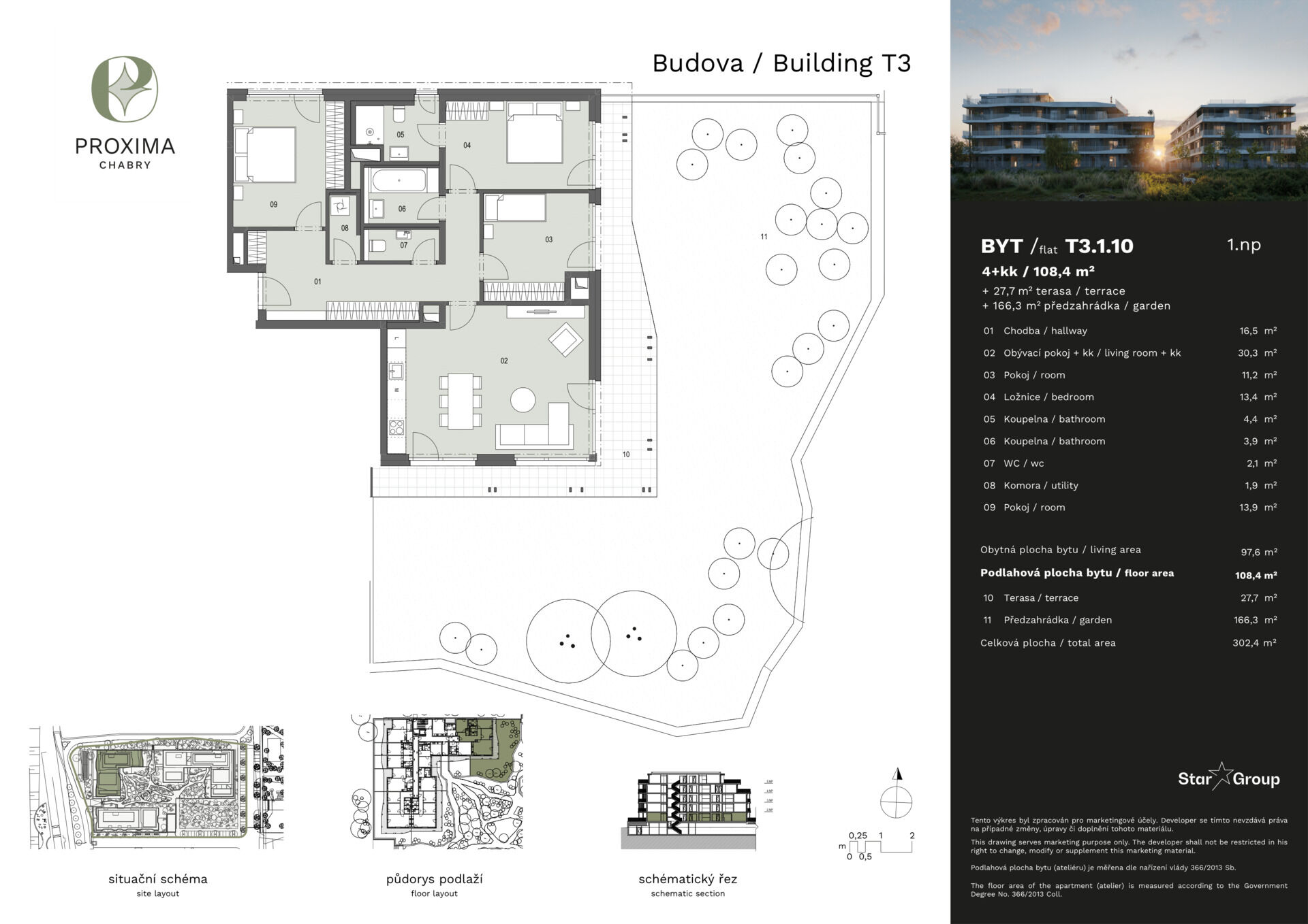 Prodej bytu 4+kk 109 m²