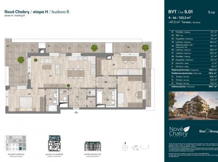 Prodej bytu, 4+kk, 119 m²