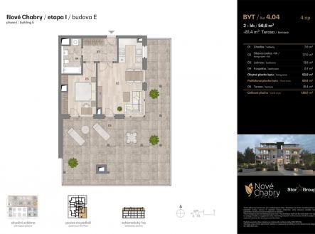 Prodej bytu, 2+kk, 56 m²