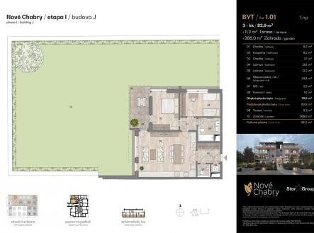 Prodej bytu, 3+kk, 83 m²