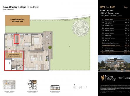 Prodej bytu, 4+kk, 101 m²