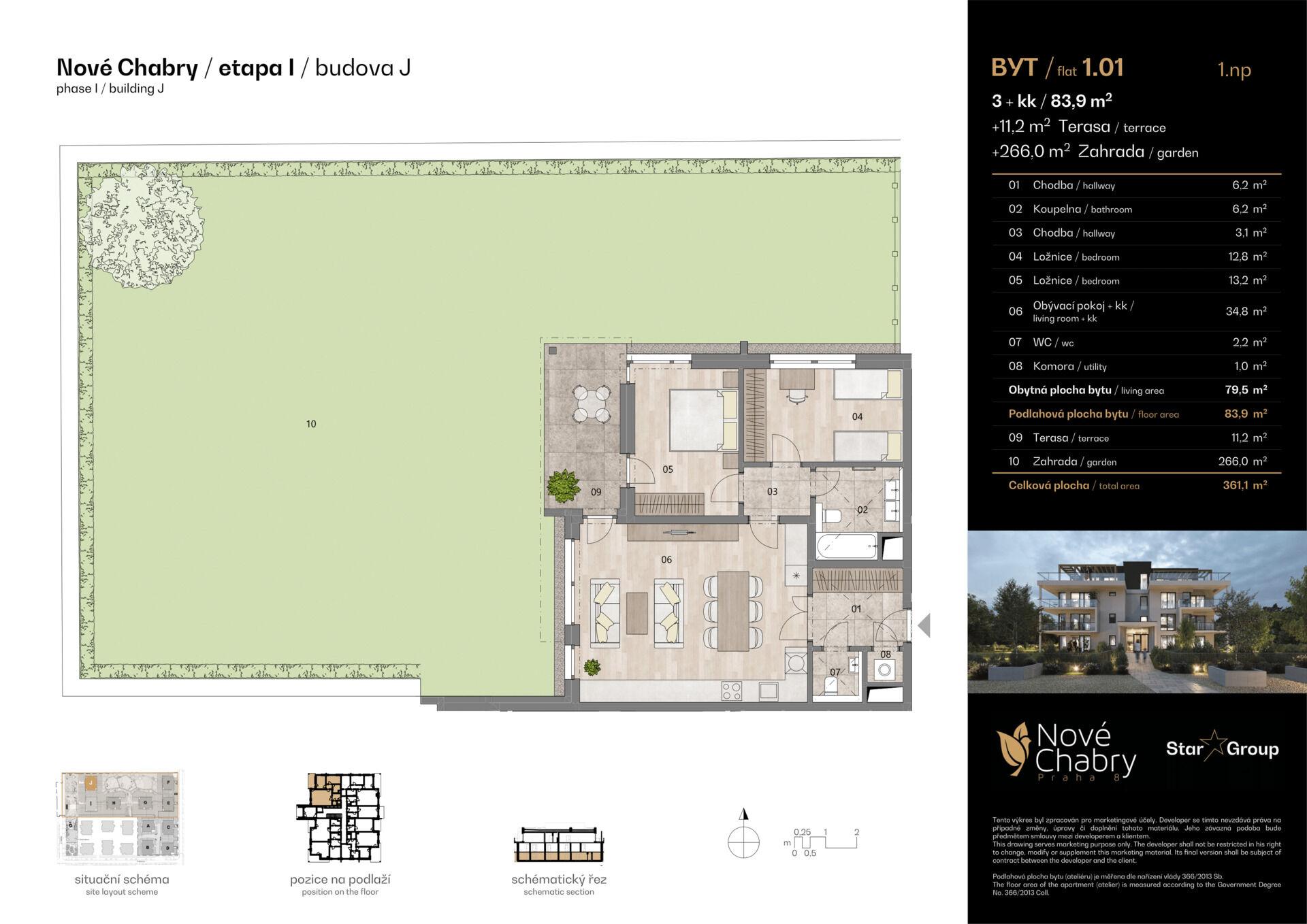 Prodej bytu 3+kk 84 m²