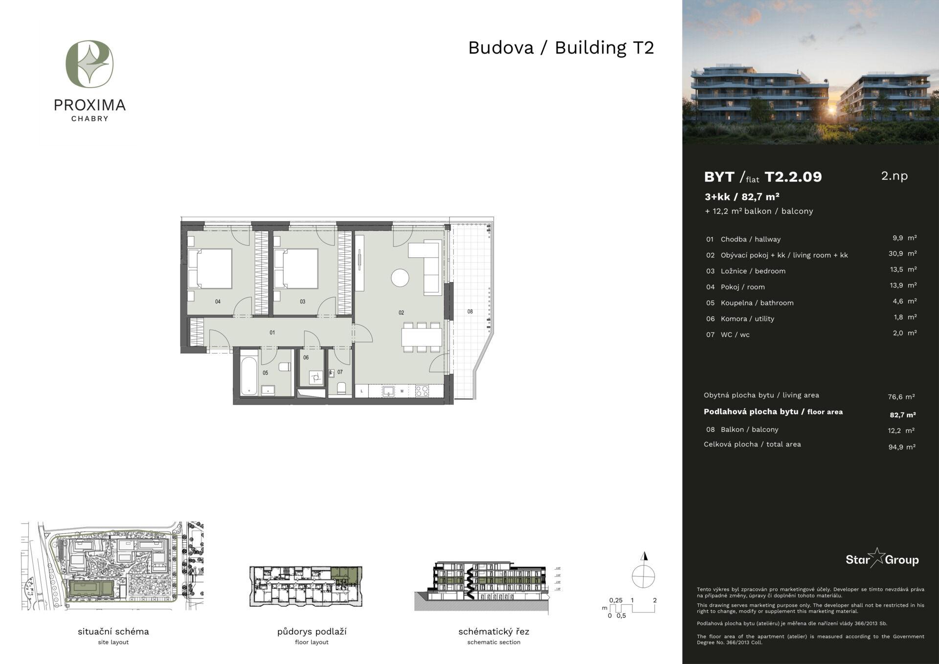 Prodej bytu 3+kk 83 m²