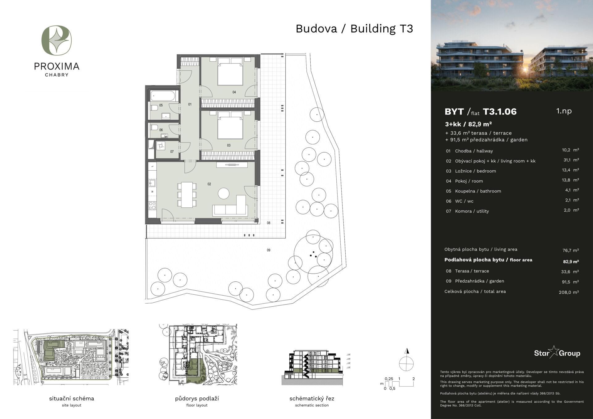Prodej bytu 3+kk 83 m²