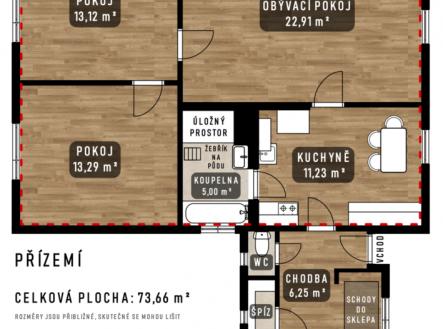 Prodej domu/vily, 74 m²