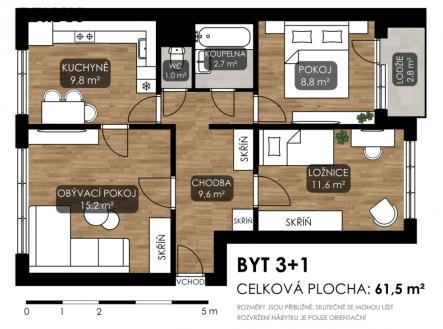 Prodej bytu, 3+1, 63 m²