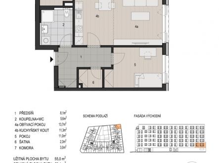 Prodej bytu, 2+kk, 58 m²
