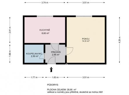 Prodej bytu, 1+1, 28 m²