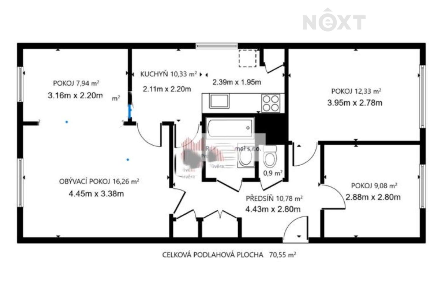 Prodej byt 3+1, 74㎡